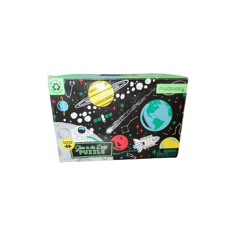 Mudpuppy Outerspace Glow In The Dark Puzzle Kids Family 100 Piece